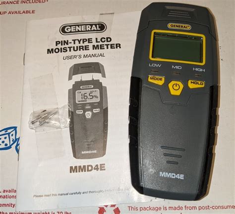 tool shop moisture meter instruction manual|general moisture meter mmd4e instructions.